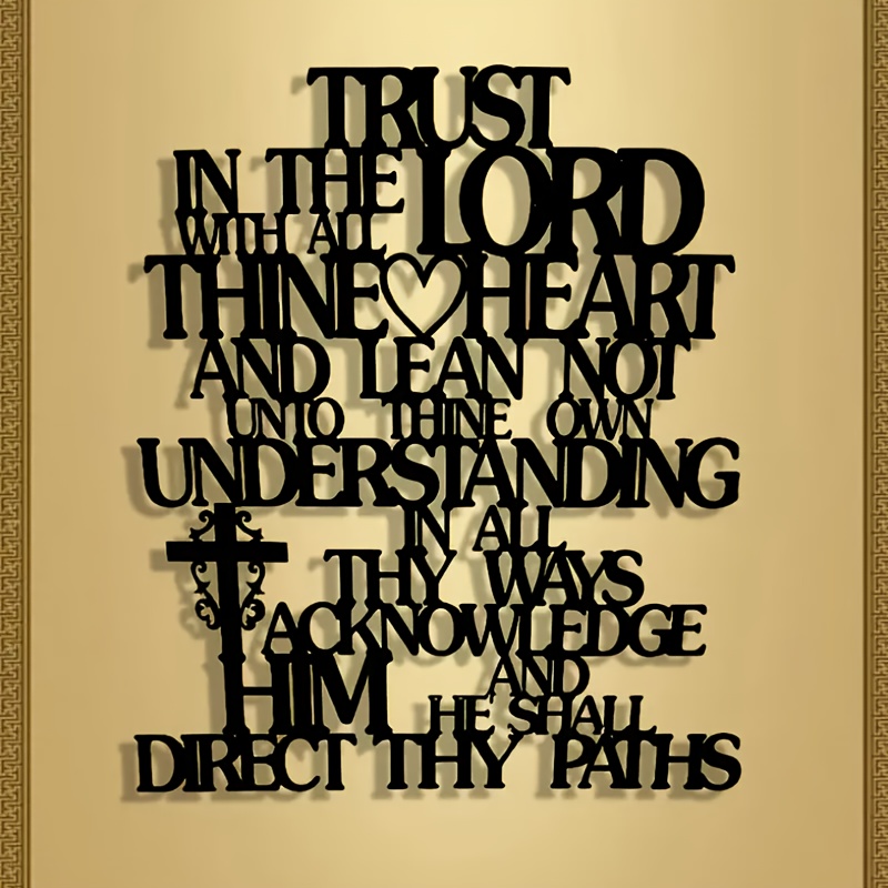 Home Office Room Inspiration - CIFBUY Metal Wall Art Trust In