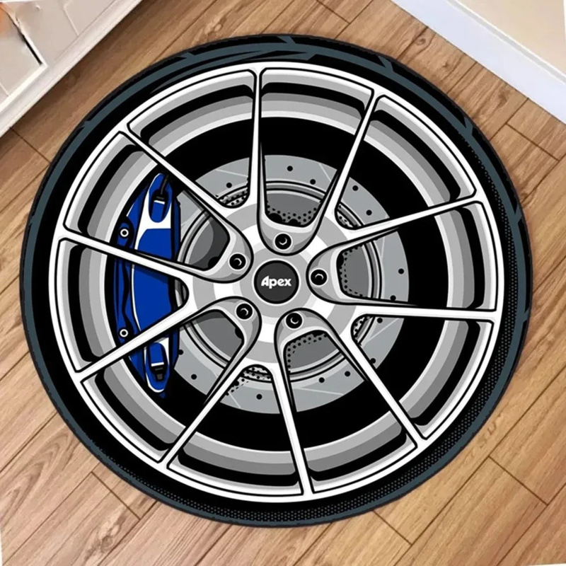 Home Office Rug - VIKAMA Car Hub Round Cushion Soft