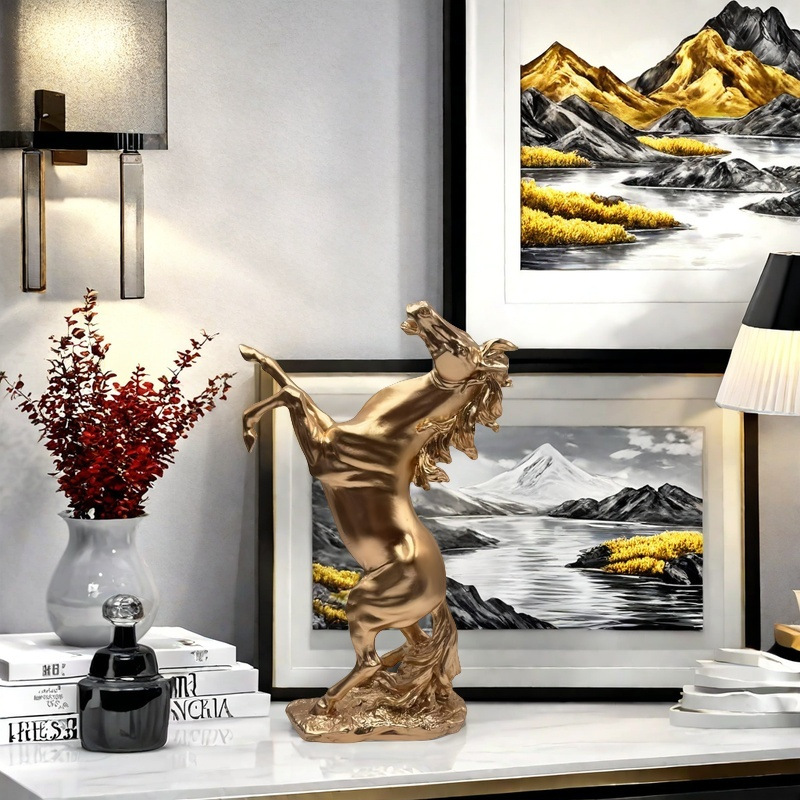 Home Office Means - Light luxury resin ornament means success,