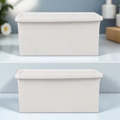 Home Office Gadgets - 2Pcs Strong Plastic Sundries Storage Box