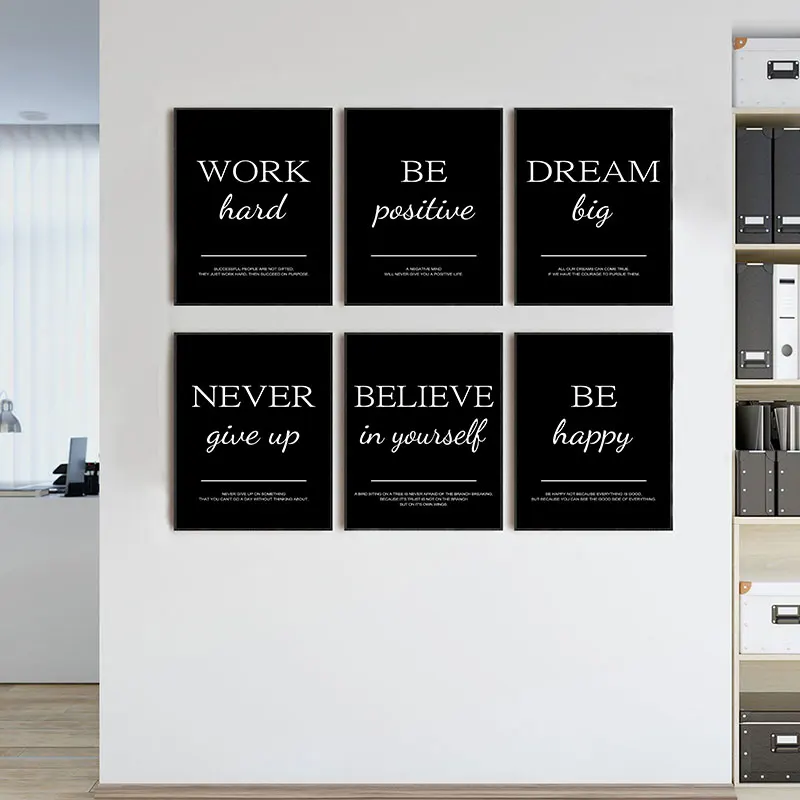 Home Office Room Inspiration - Modern Simple Inspirational Quotes Diamond Art