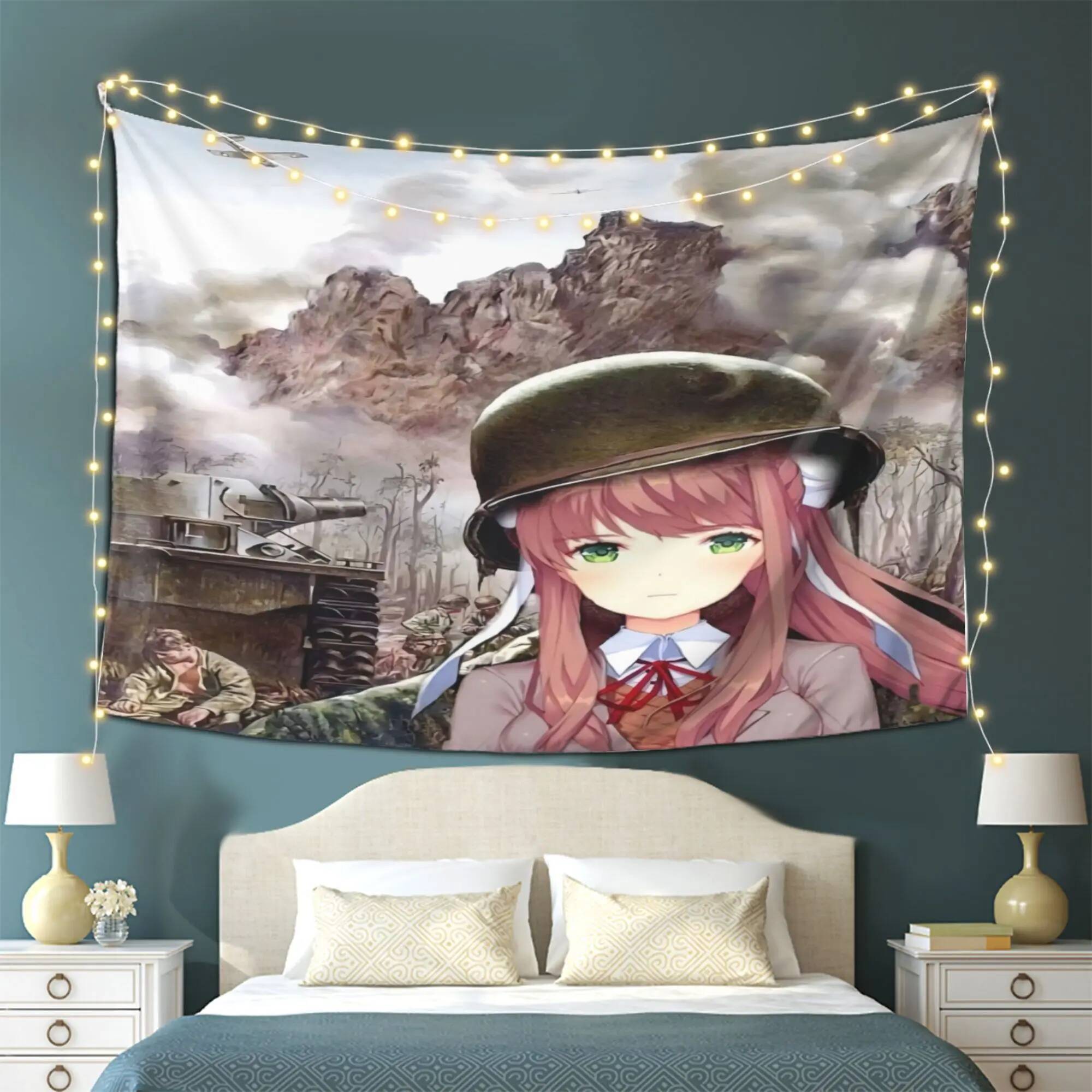 Home Office Room Inspiration - Monika DDLC Inspired Design Tapestry Perfect