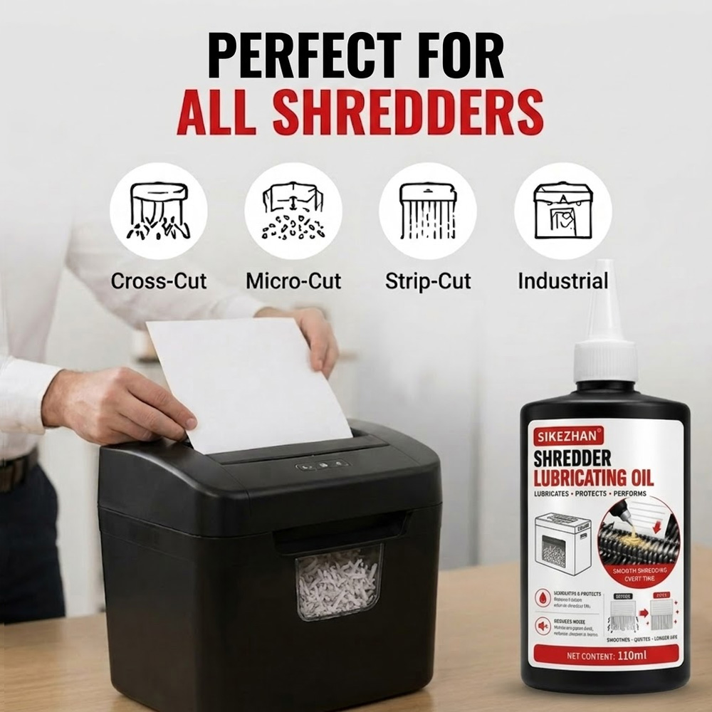 Home Office Paper Shredder - 110ml Shredder Lubricating Oil Prevent Jams