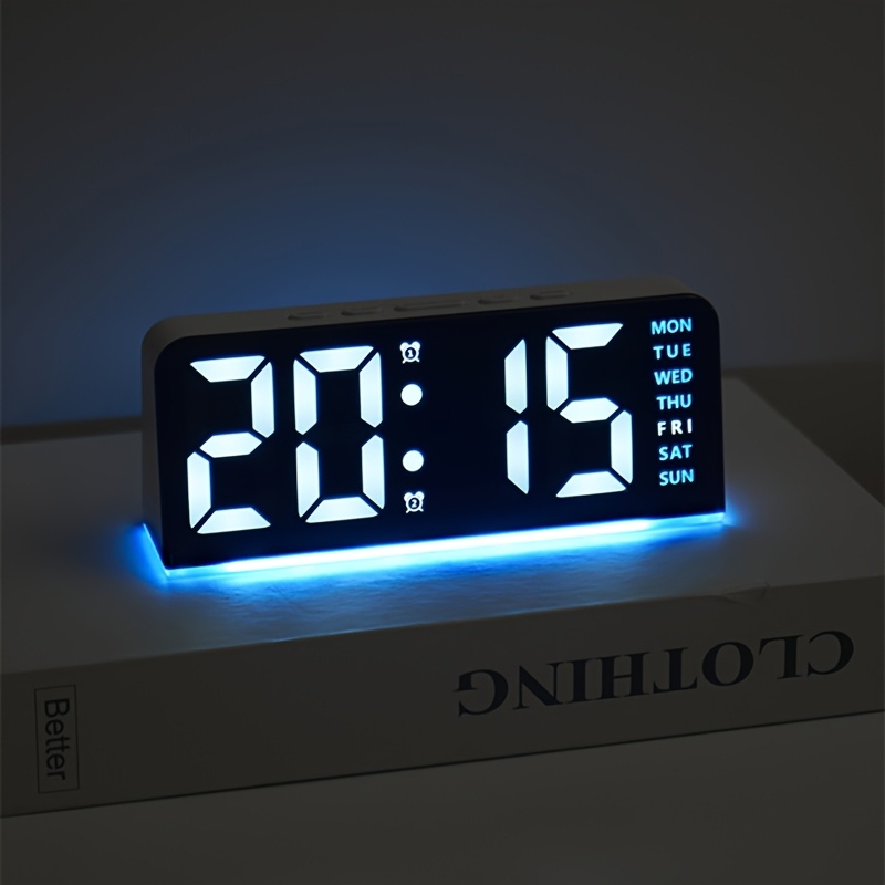 Led Desk Clock - Digital LED Alarm Clock Desktop Table