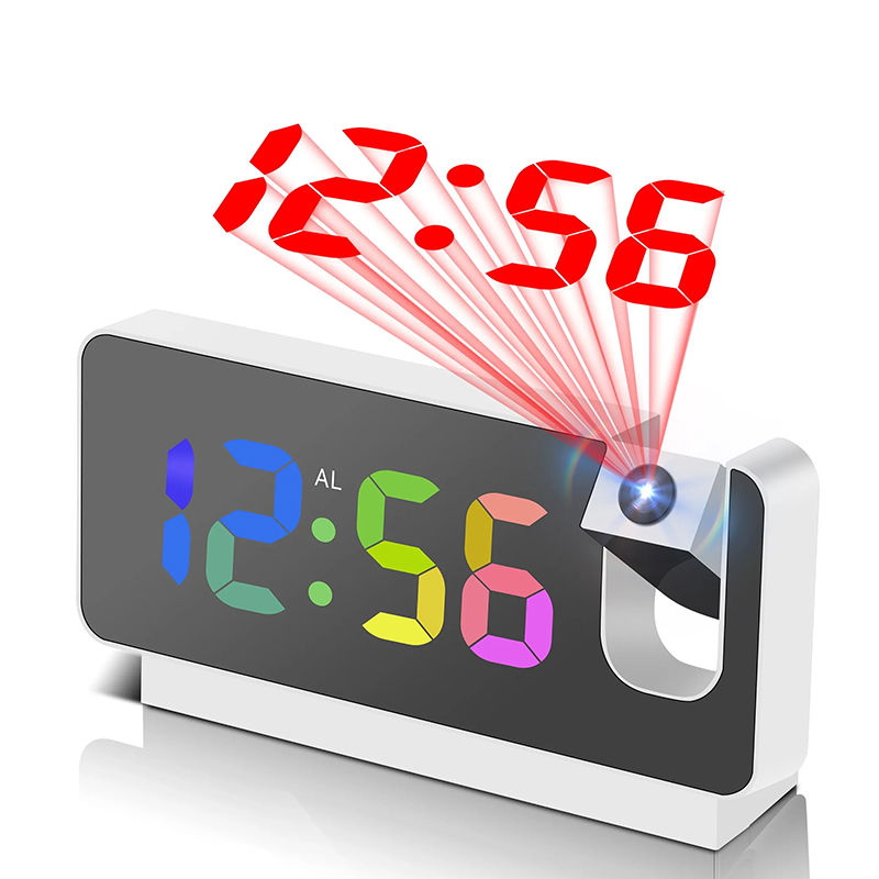 Led Desk Clock - Projection Alarm Clock Desk Clock with