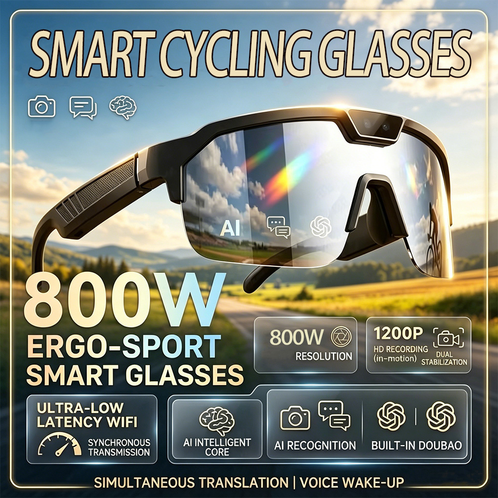Webcam Hd 1080P - 2026 Cycling Glasses with 800W HD