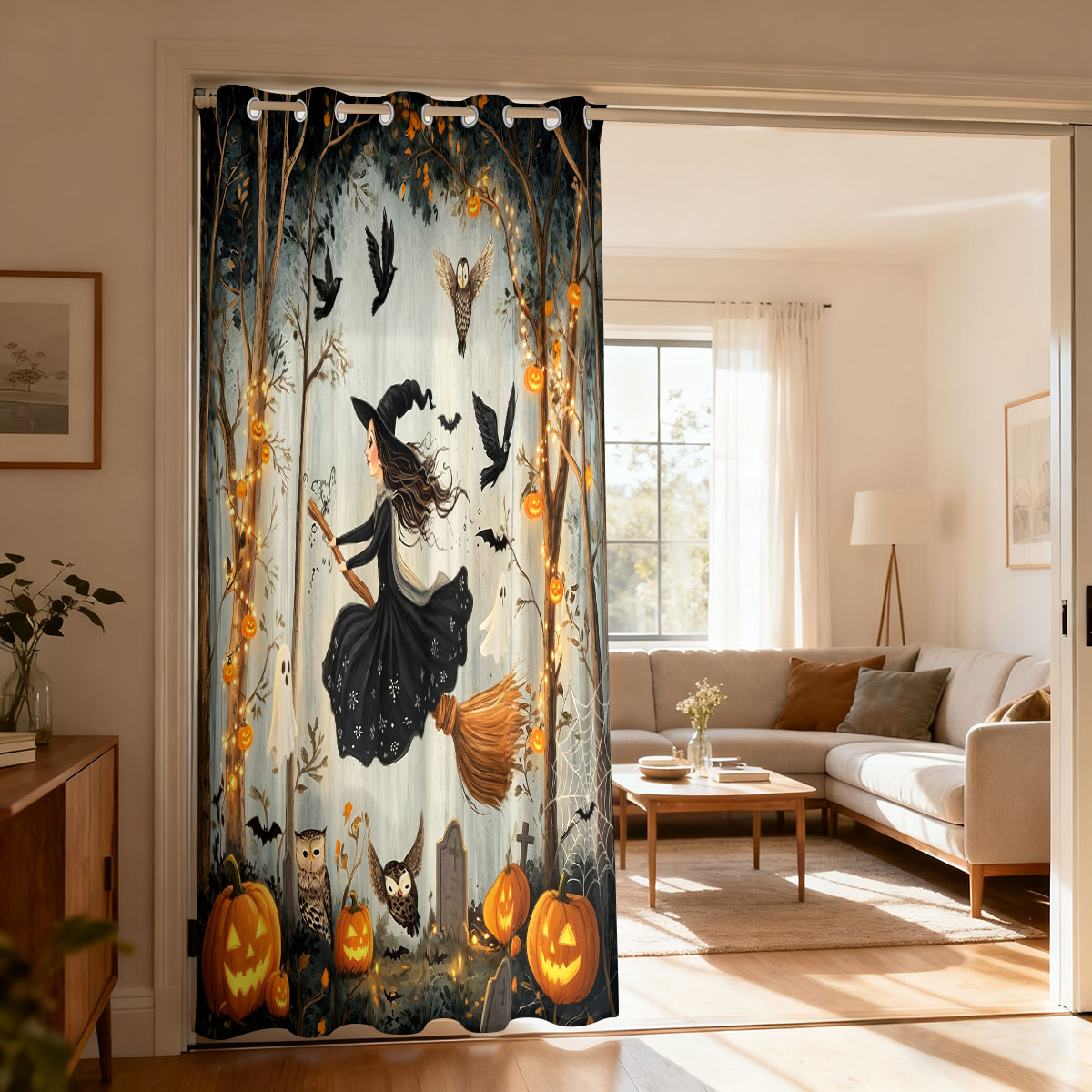 Home Office Rate - 1PC Halloween Witch Pumpkin Ghost Forest