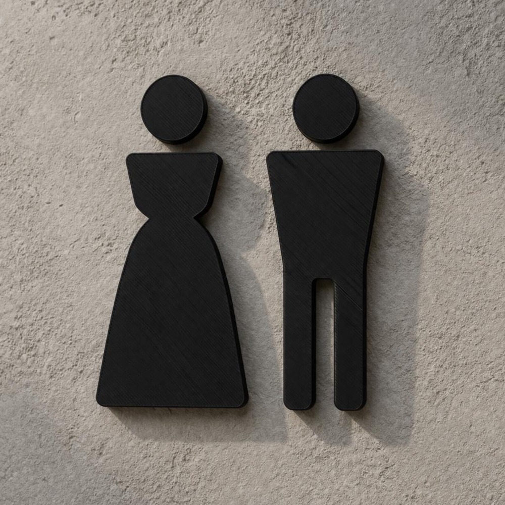 Minimalist 3D Printed Male Fem - огляд і ціна Home Office Icon