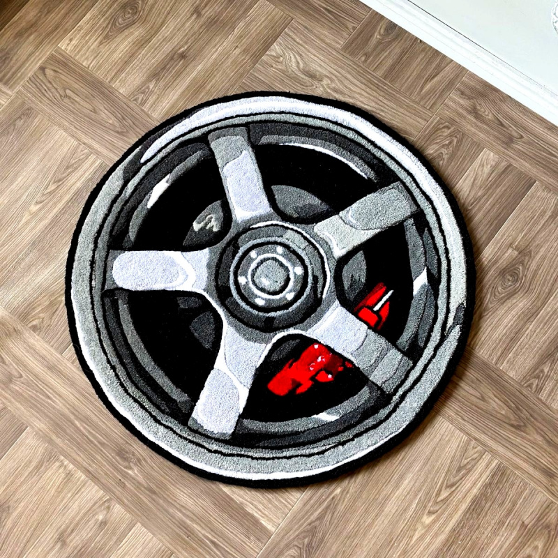 VIKAMA Car Wheel Rim Design Ro - огляд і ціна Home Office Rug