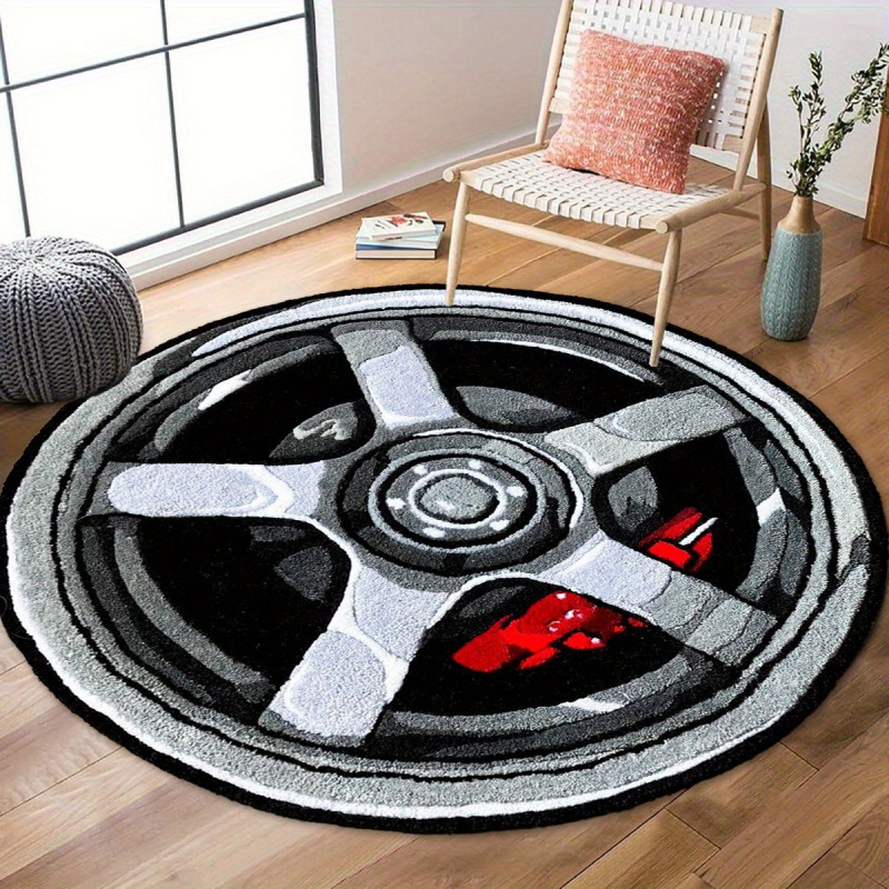 VIKAMA Car Wheel Rim Design Ro - огляд і ціна Home Office Rug