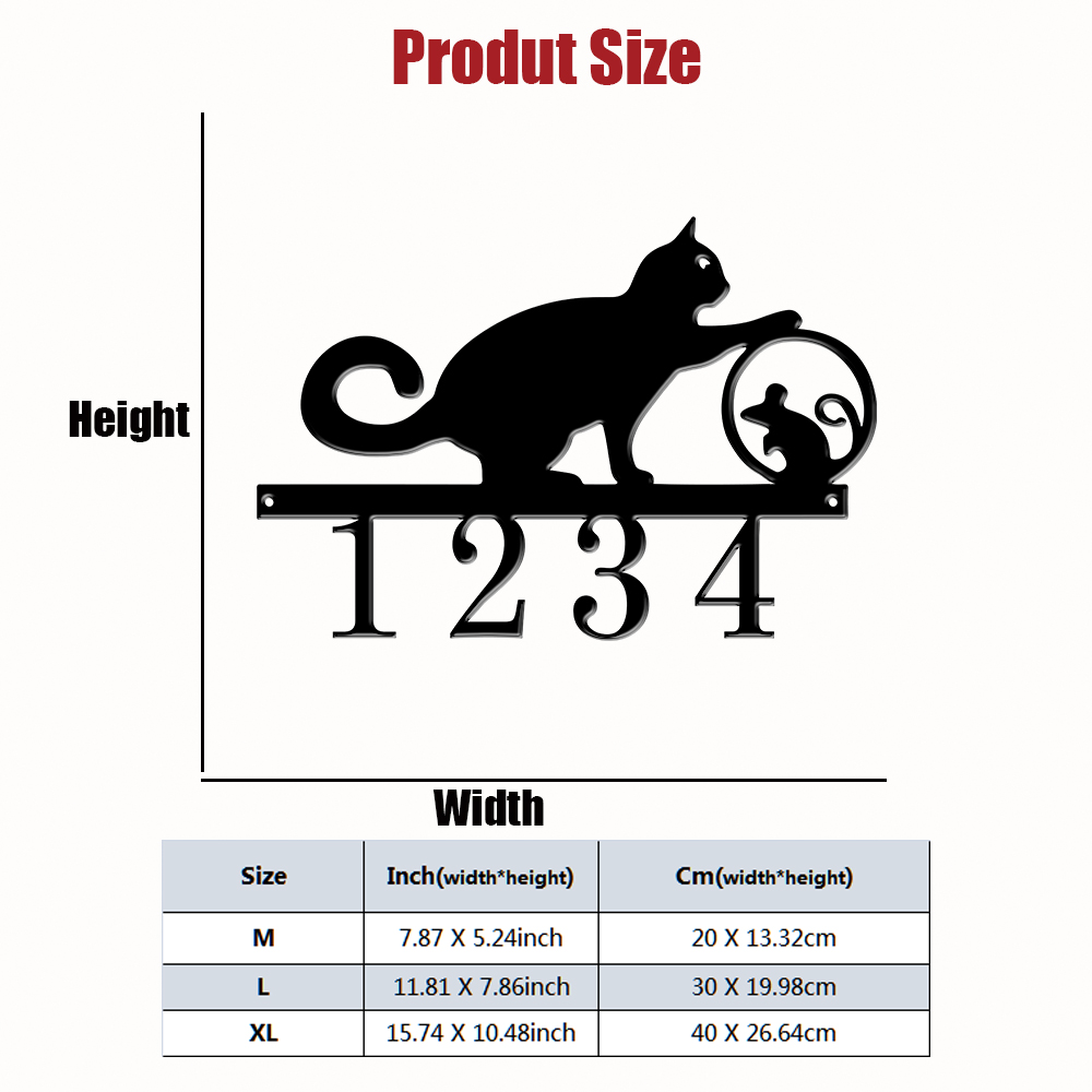 1Pc Custom cat Metal Door Stre - огляд і ціна Home Office Box