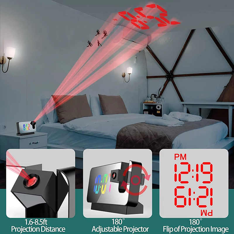 Projection Alarm Clock Desk Cl - огляд і ціна Led Desk Clock
