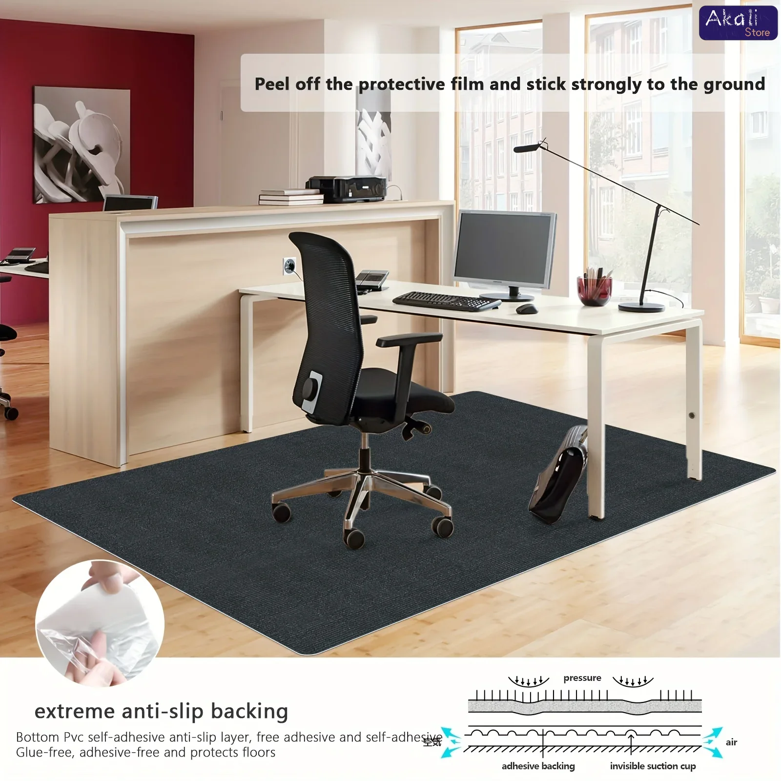 Large Size Office Chair Mat An - огляд і ціна Home Office Rug
