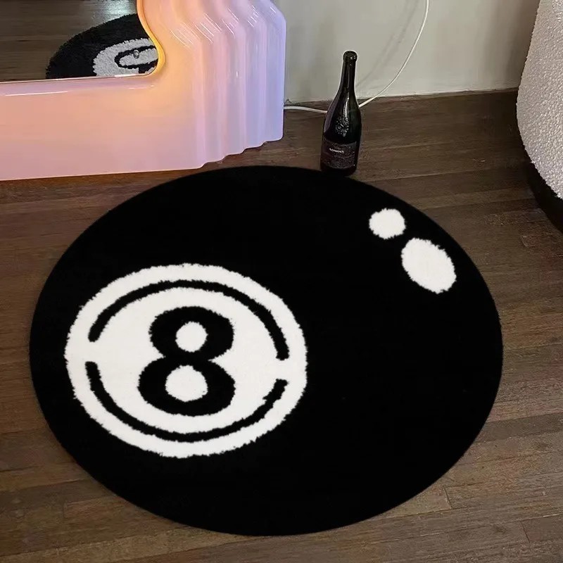 VIKAMA Black 8-Ball Round Carp - огляд і ціна Home Office Rug