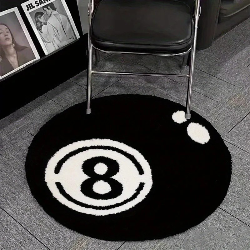 VIKAMA Black 8-Ball Round Carp - огляд і ціна Home Office Rug