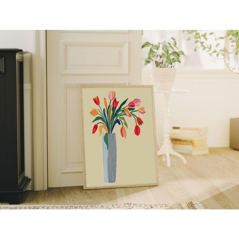 2pcs Tulip Flowers Canvas Wall - огляд і ціна Home Office For Two