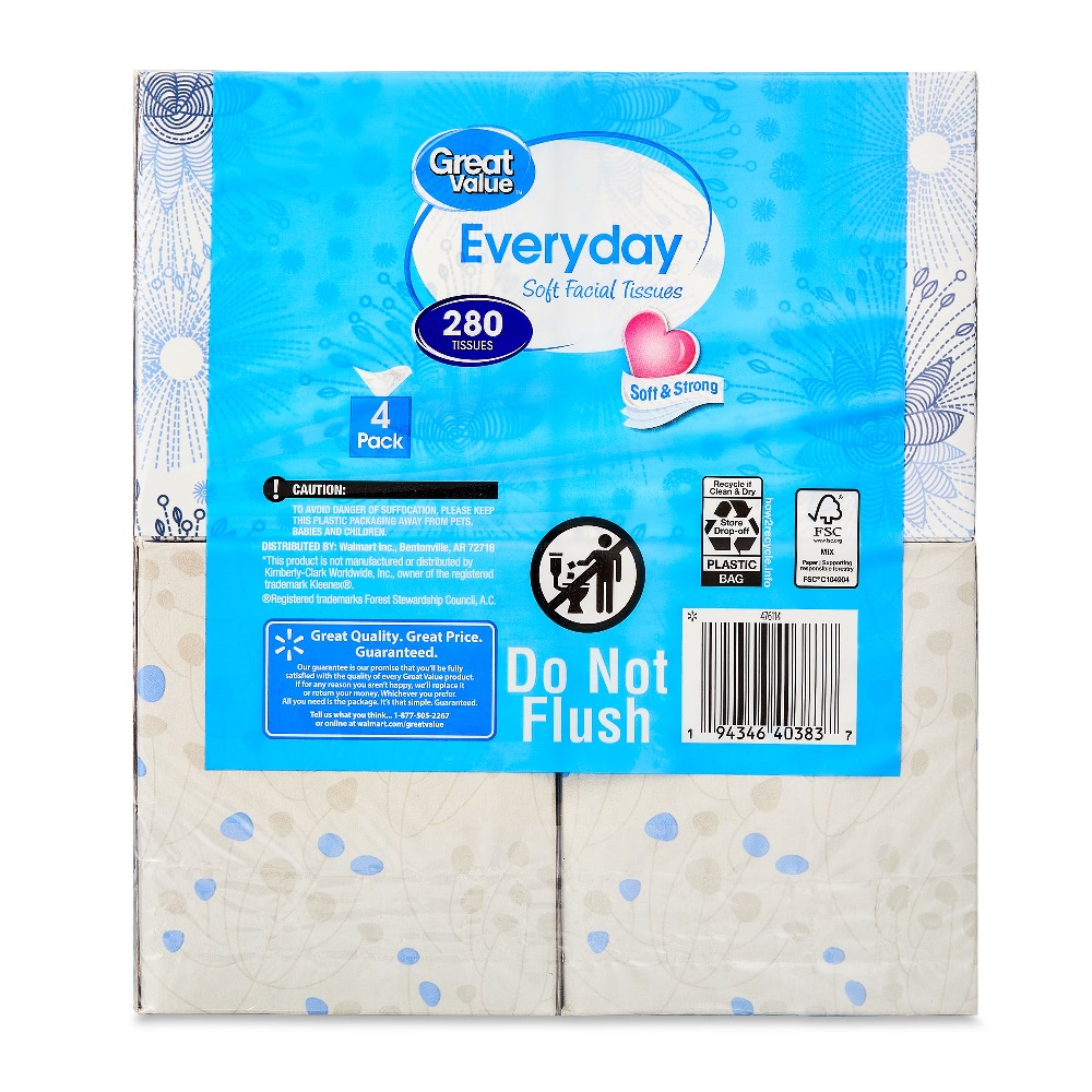 Soft Facial Tissues 2 Ply 4 Pa - огляд і ціна Home Office Box