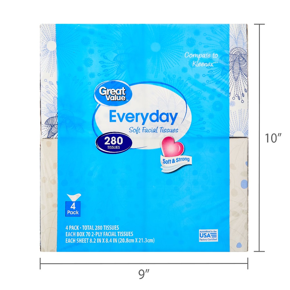 Soft Facial Tissues 2 Ply 4 Pa - огляд і ціна Home Office Box