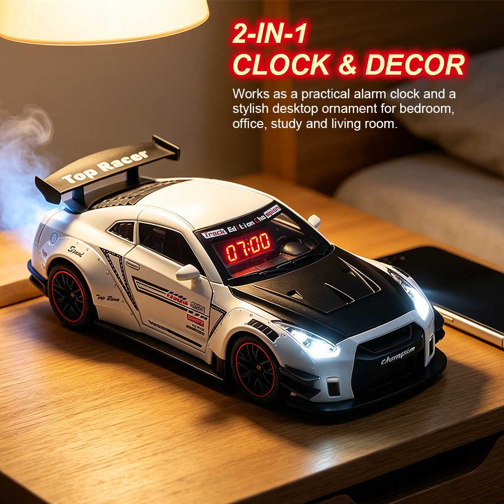 1PCS Rechargeable Hypercar Mod - огляд і ціна Led Desk Clock
