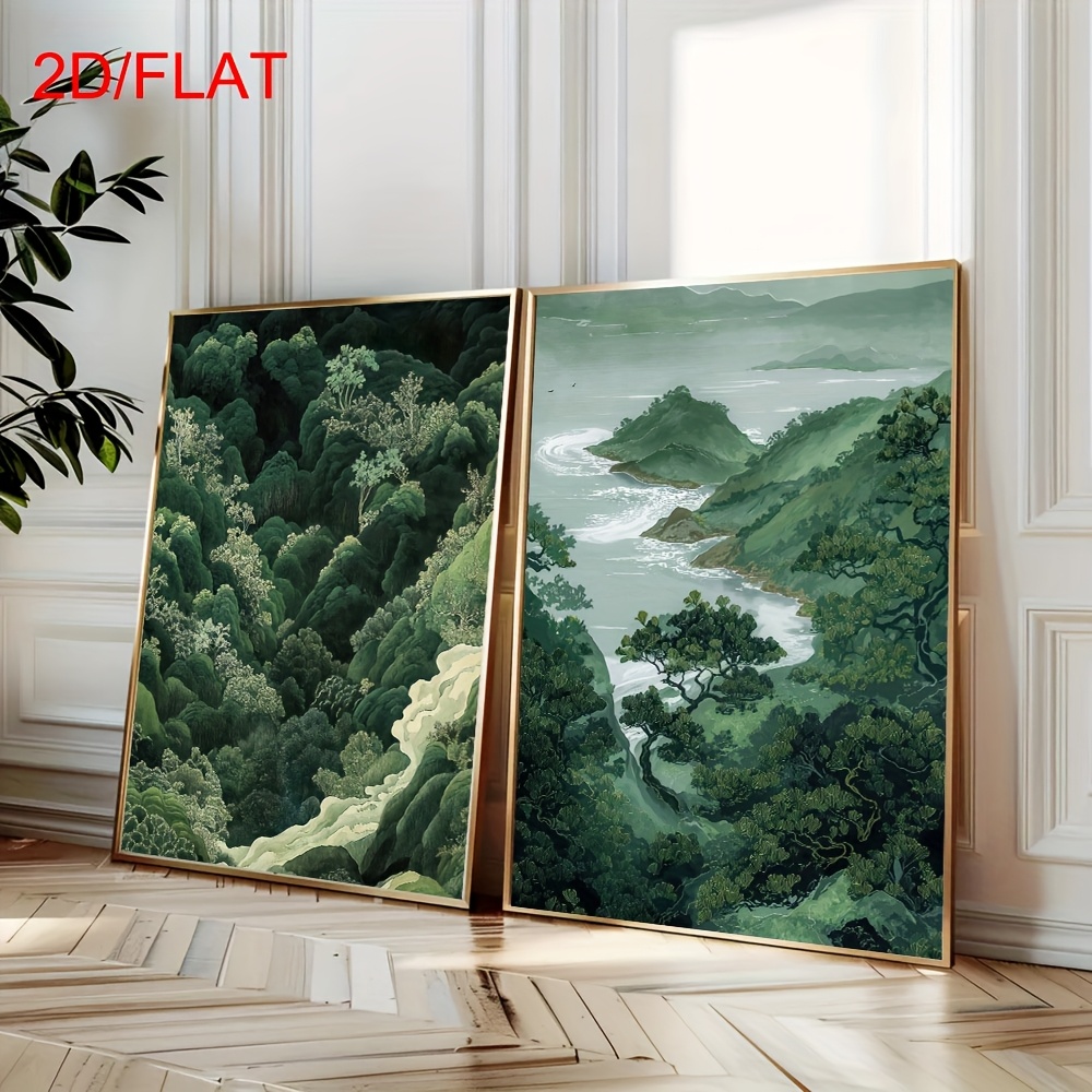 2pcs Modern Green Forest Mount - огляд і ціна Home Office For Two