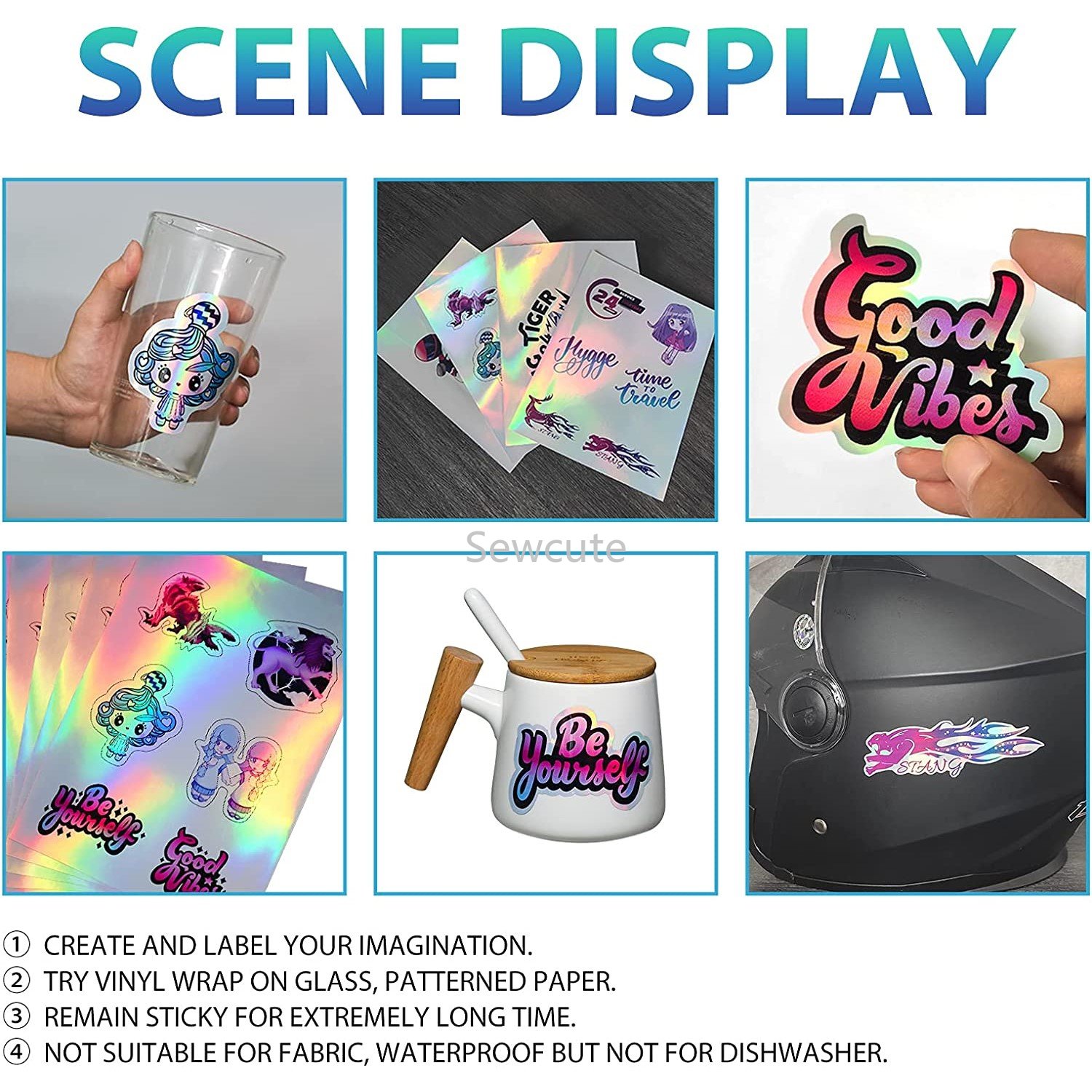 10Sheets Holographic Sticker P - огляд і ціна Laser Printer Home